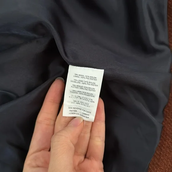 J. Crew Women's Red Brown Double-Breasted Coat - Picture 4 of 10